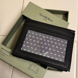 Bifold leather minimalist wallet, new